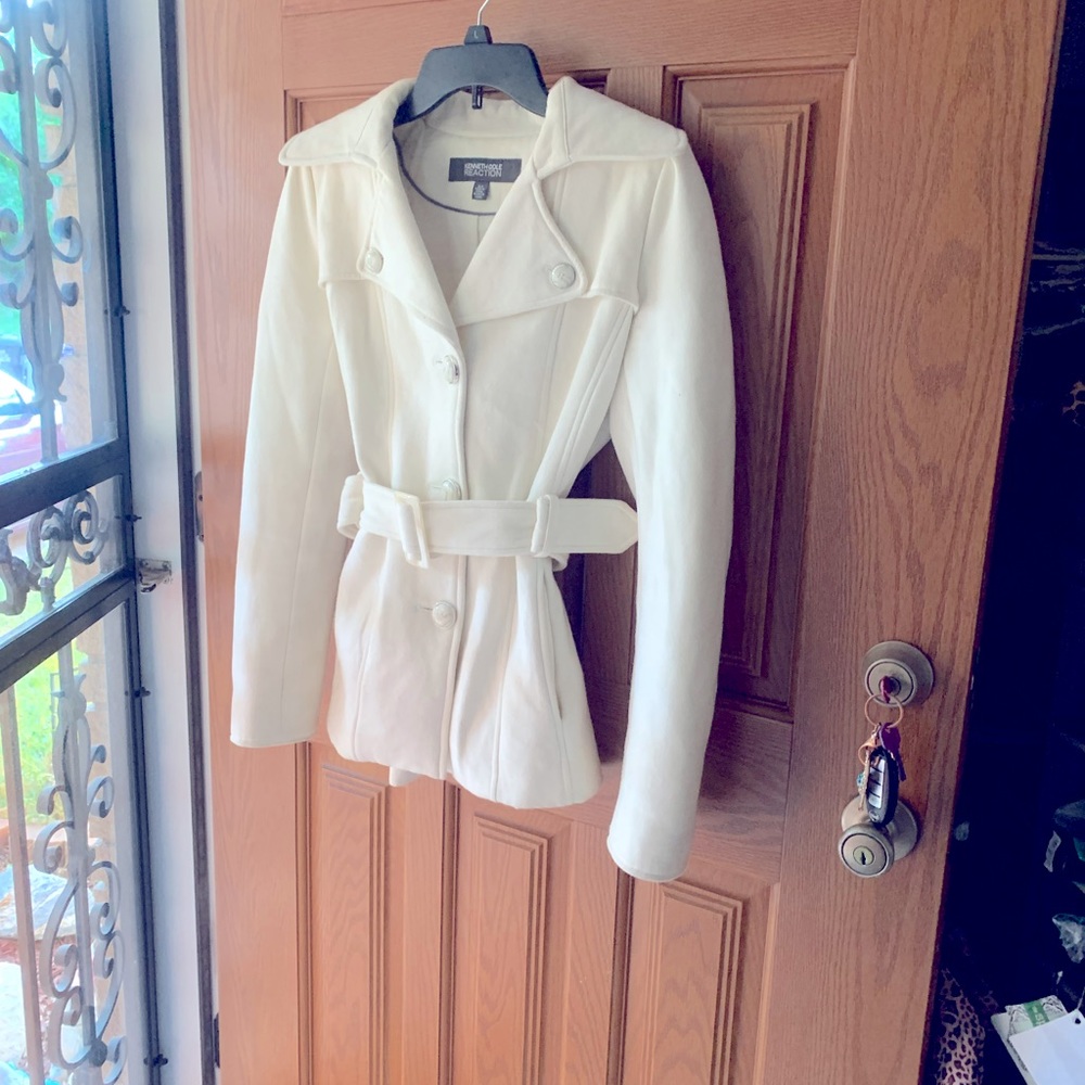 Kenneth Cole reaction cream colored pea coat…